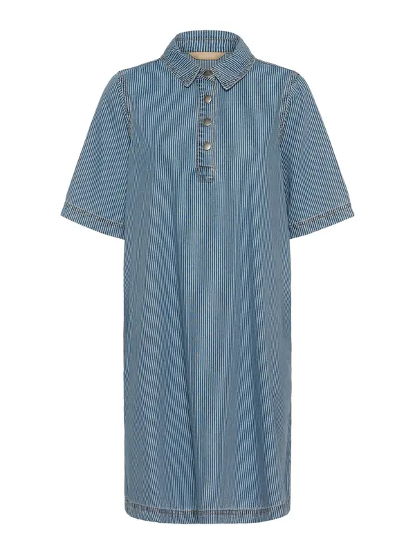 CULTURE CULTURE Obleka 'Ayna'  moder denim / bela