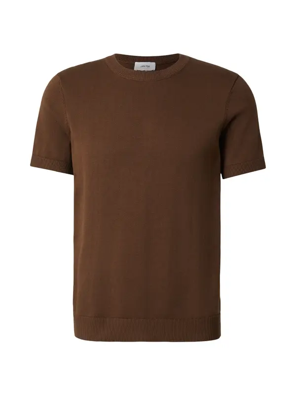 DAN FOX APPAREL DAN FOX APPAREL Majica 'Matteo'  rjava