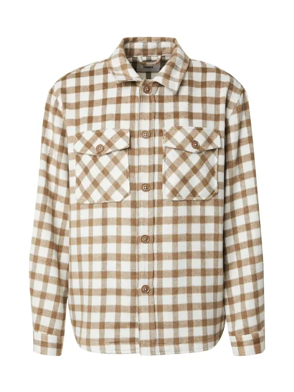DAN FOX APPAREL DAN FOX APPAREL Prehodna jakna 'Benjamin'  karamel / off-bela