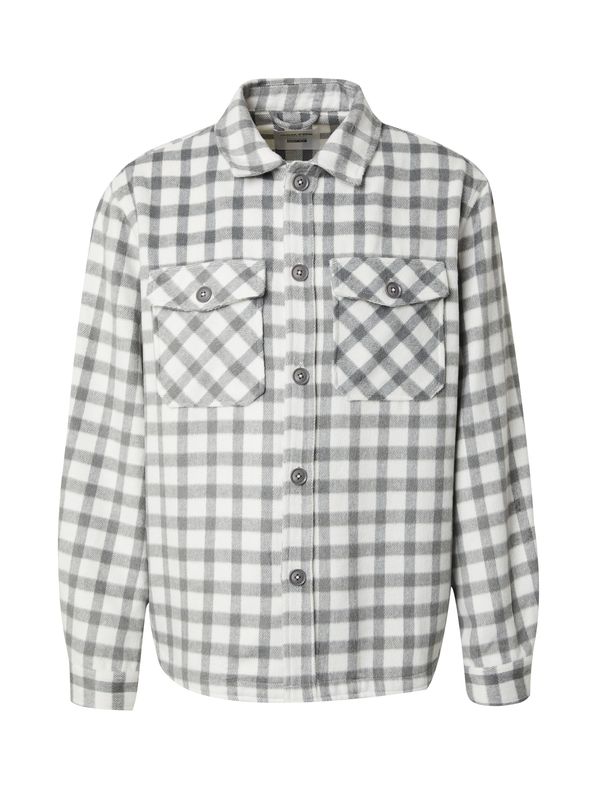 DAN FOX APPAREL DAN FOX APPAREL Prehodna jakna 'Benjamin'  siva / bela