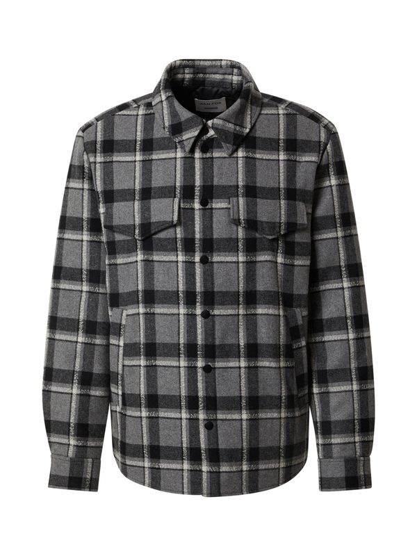 DAN FOX APPAREL DAN FOX APPAREL Prehodna jakna 'Carlos'  siva / črna / bela