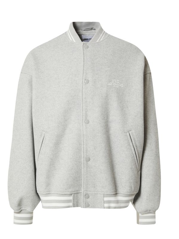 DAN FOX APPAREL DAN FOX APPAREL Prehodna jakna 'Quentin'  pegasto siva / bela