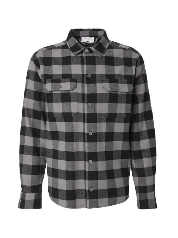 DAN FOX APPAREL DAN FOX APPAREL Srajca 'Efe'  siva / bela