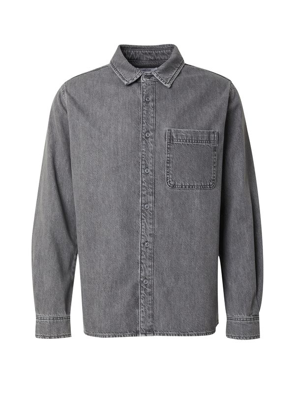 DAN FOX APPAREL DAN FOX APPAREL Srajca 'Mika'  siv denim