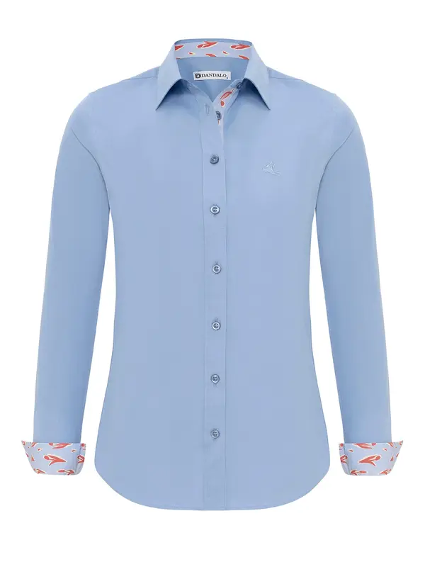 Dandalo Dandalo Bluza 'Welmer'  svetlo modra / oranžna