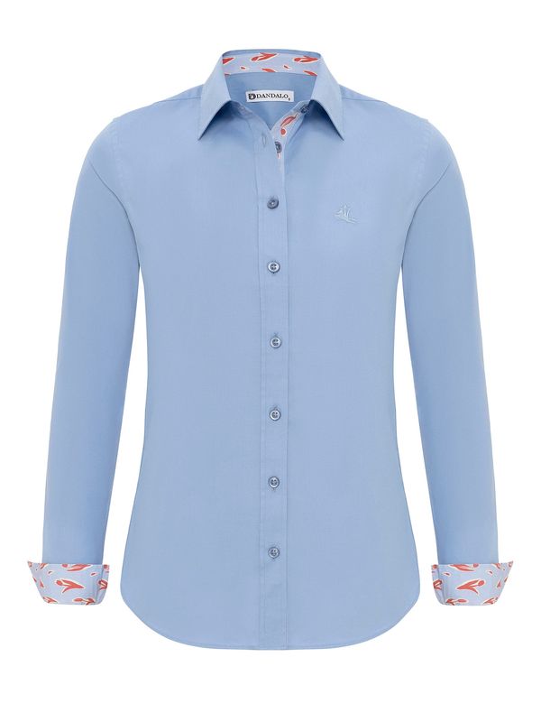 Dandalo Dandalo Bluza 'Welmer'  svetlo modra / oranžna