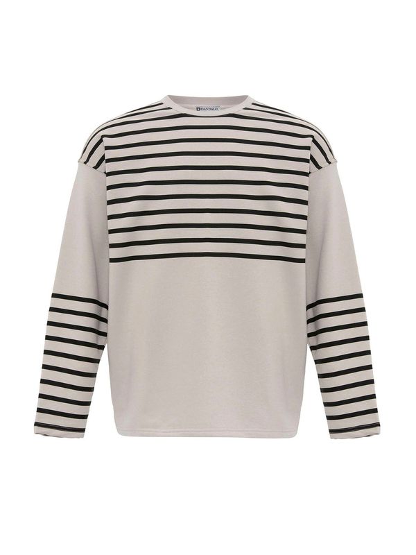 Dandalo Dandalo Majica 'Diogo'  svetlo siva / črna