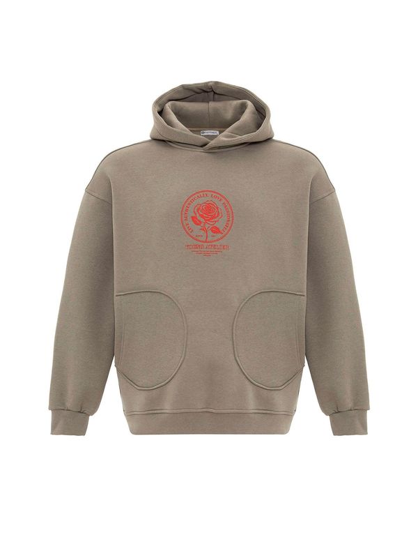 Dandalo Dandalo Majica 'Patrick'  kaki / živo rdeča