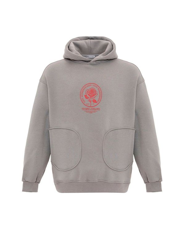 Dandalo Dandalo Majica 'Patrick'  siva / oranžno rdeča