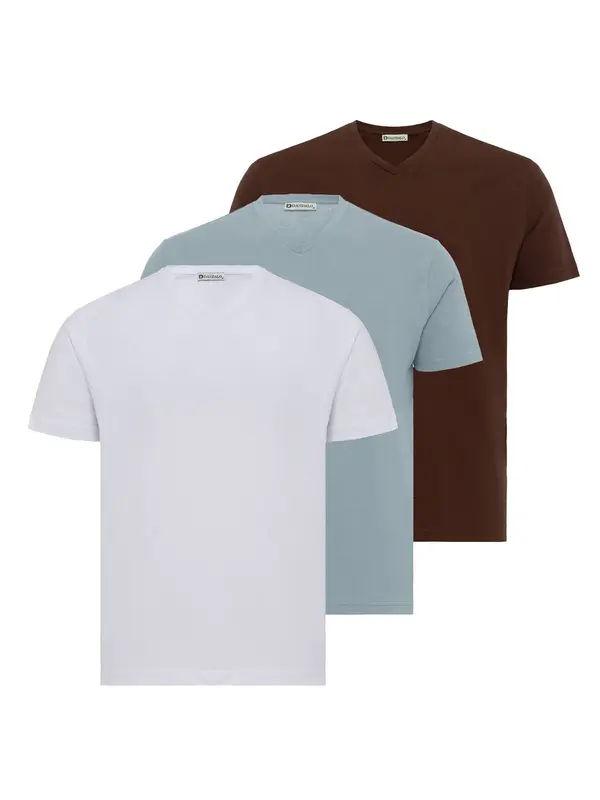 Dandalo Dandalo Majica  rjava / petrol / bela