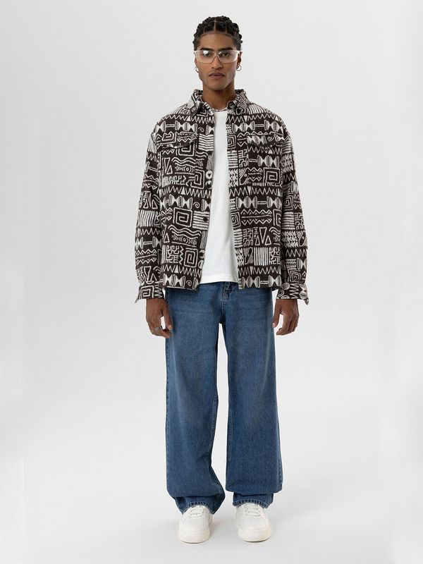 Dandalo Dandalo Majica 'Wadson'  rjava / bela