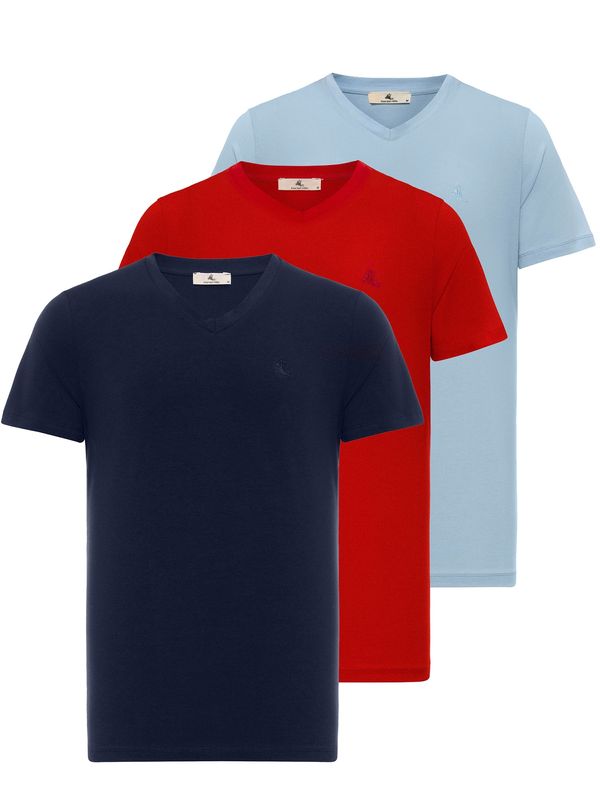 Daniel Hills Daniel Hills Majica  mornarska / svetlo modra / rdeča