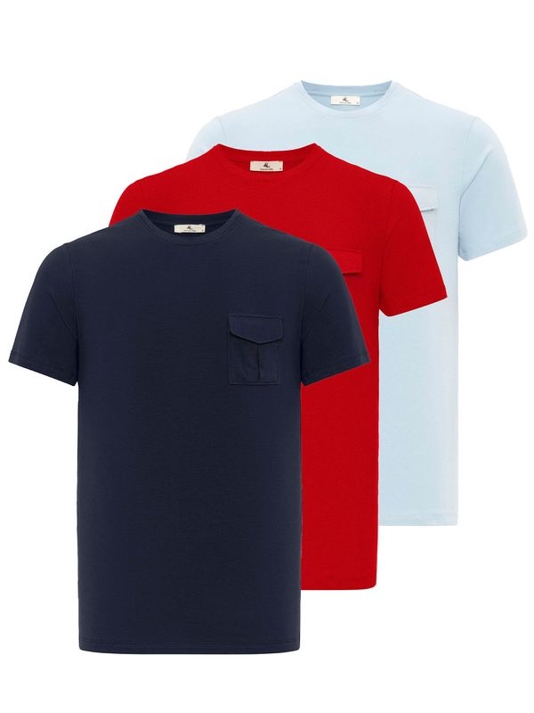 Daniel Hills Daniel Hills Majica  mornarska / svetlo modra / rdeča