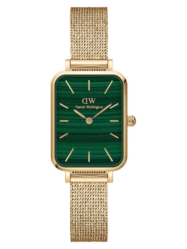 Daniel Wellington Daniel Wellington Analogna ura 'Quadro Pressed Evergold G Green'  zlata / temno zelena