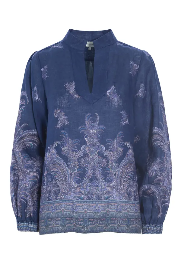 Dea Kudibal Dea Kudibal Bluza 'Tustidea'  indigo / temno modra / svetlo rjava / bela