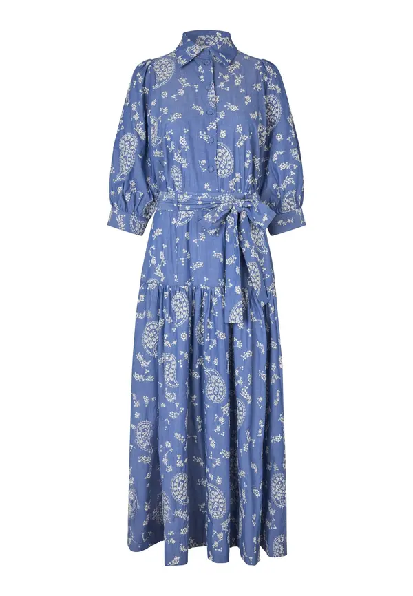 Dea Kudibal Dea Kudibal Obleka 'Palma'  moder denim / bela