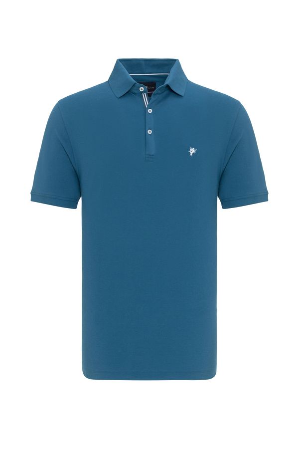 DENIM CULTURE DENIM CULTURE Majica 'Draven'  kraljevo modra / bela