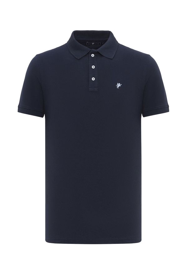 DENIM CULTURE DENIM CULTURE Majica 'Eddard'  marine / bela