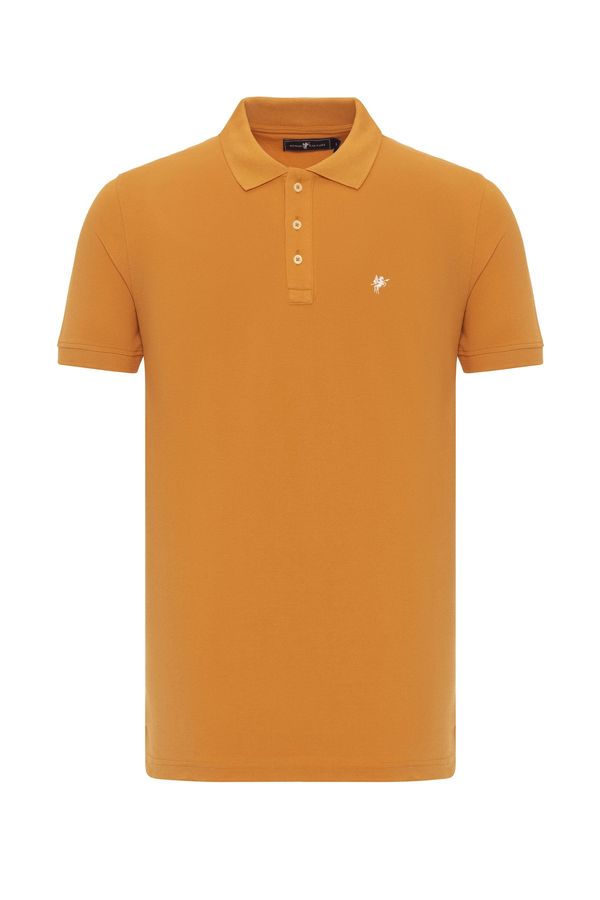 DENIM CULTURE DENIM CULTURE Majica 'EDDARD'  oranžna / bela