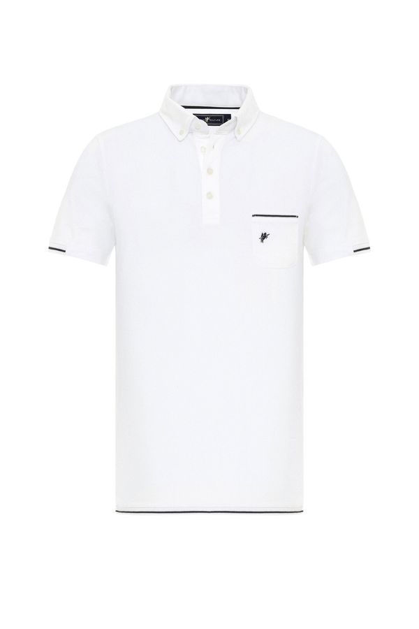 DENIM CULTURE DENIM CULTURE Majica ' LUCIUS '  marine / bela