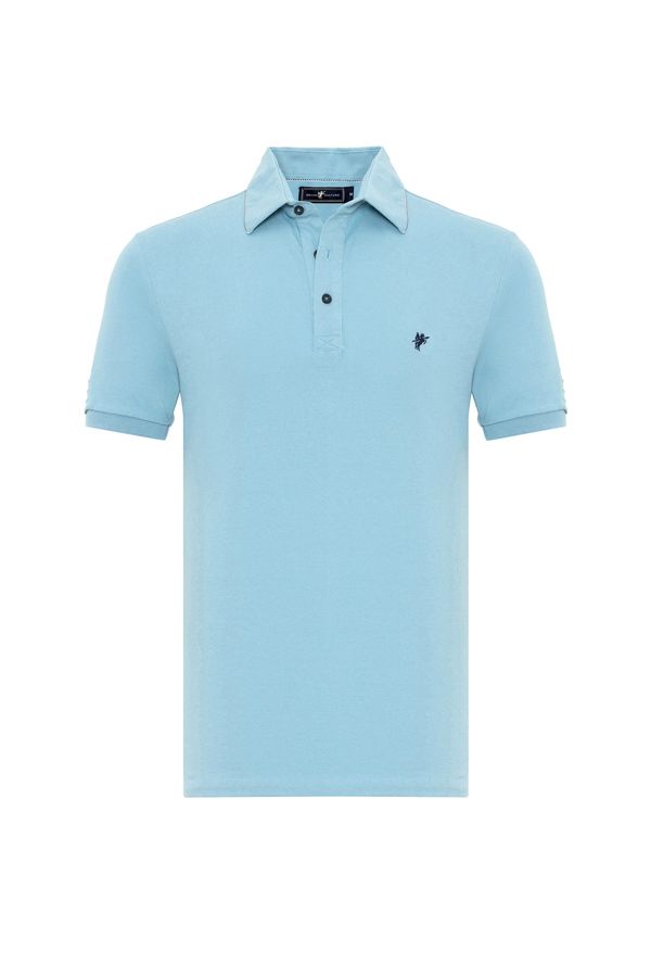 DENIM CULTURE DENIM CULTURE Majica 'Theron'  mornarska / nebeško modra