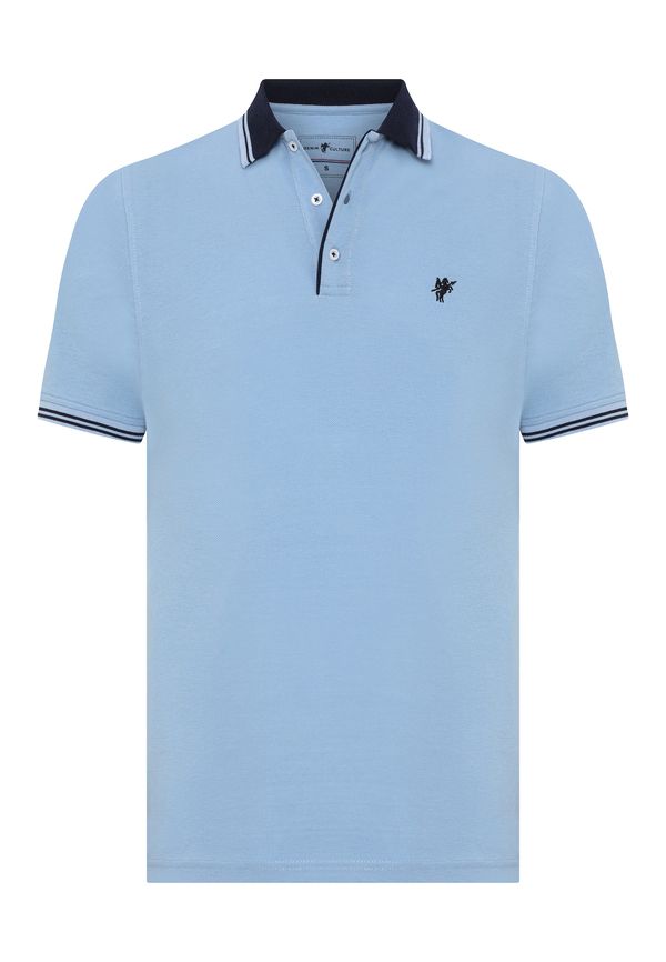 DENIM CULTURE DENIM CULTURE Majica 'ZORAN'  modra / črna