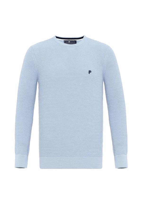 DENIM CULTURE DENIM CULTURE Pulover 'ALJAMAIN'  mornarska / svetlo modra