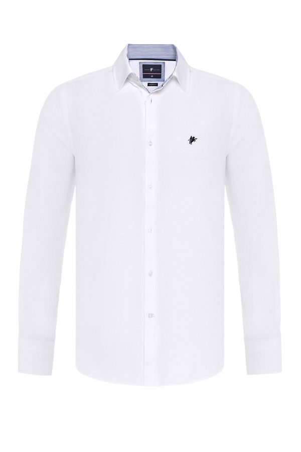 DENIM CULTURE DENIM CULTURE Srajca ' BRADLEY '  modra / bela