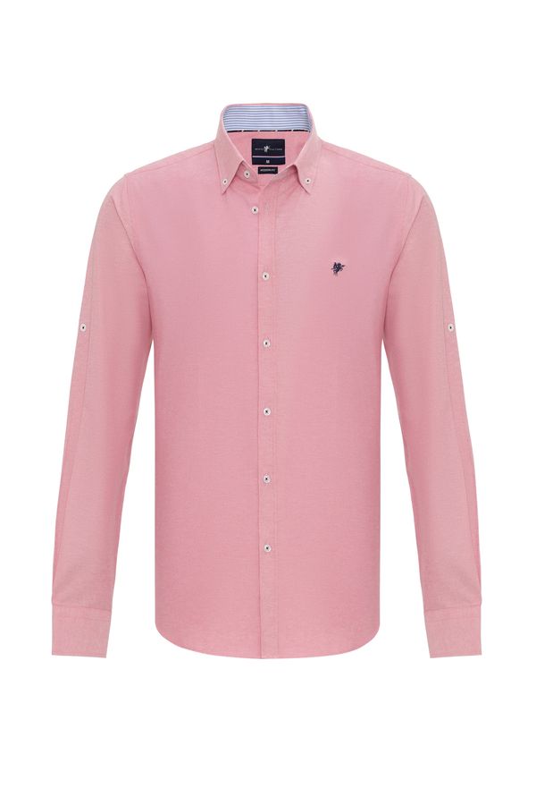 DENIM CULTURE DENIM CULTURE Srajca 'Erling'  marine / svetlo roza