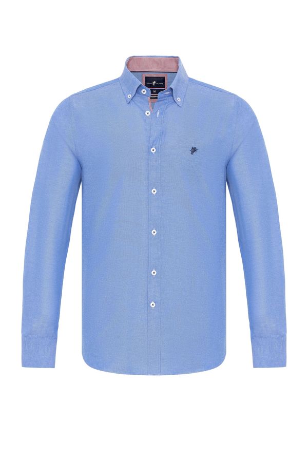 DENIM CULTURE DENIM CULTURE Srajca 'JARELL'  mornarska / svetlo modra