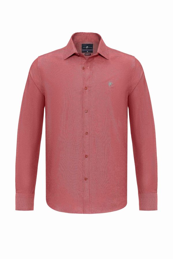 DENIM CULTURE DENIM CULTURE Srajca 'Jon'  svetlo rdeča