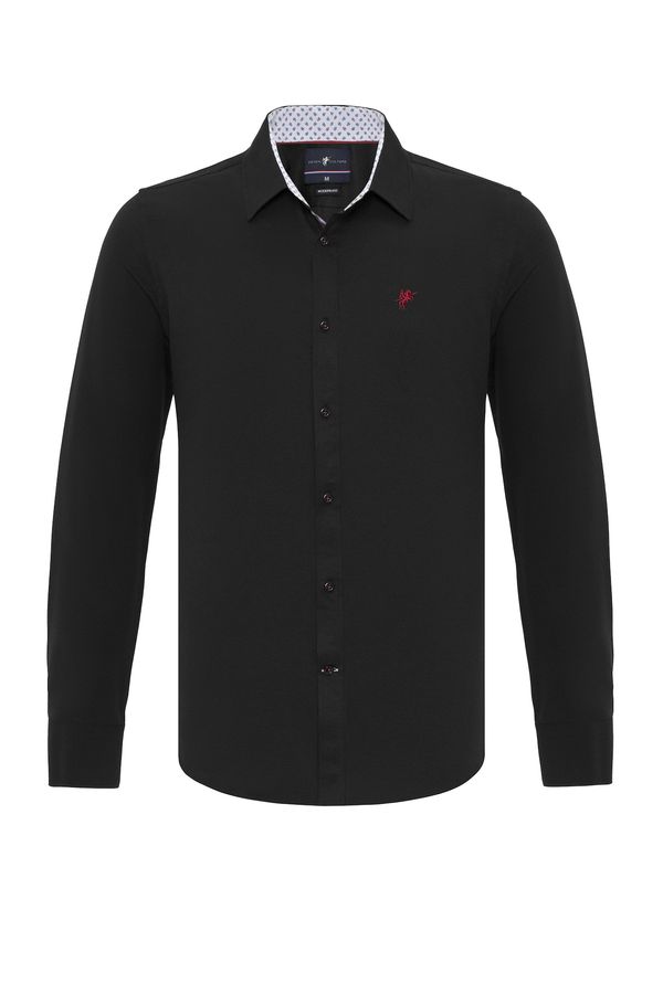 DENIM CULTURE DENIM CULTURE Srajca 'RUBEN'  črna