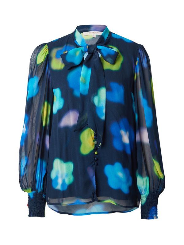 Derhy Derhy Bluza  mornarska / azur / kraljevo modra / svetlo zelena