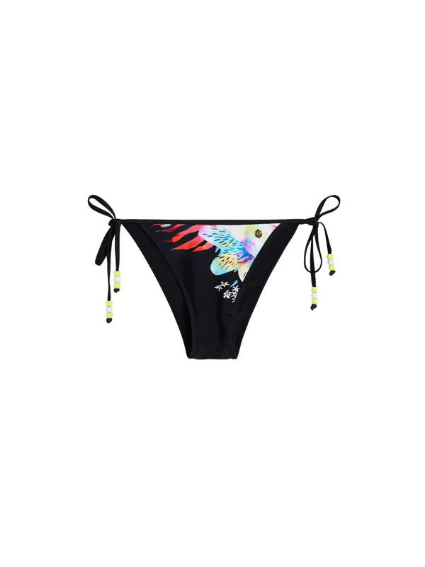 Desigual Desigual Bikini hlačke  svetlo modra / temno oranžna / pitaja / črna