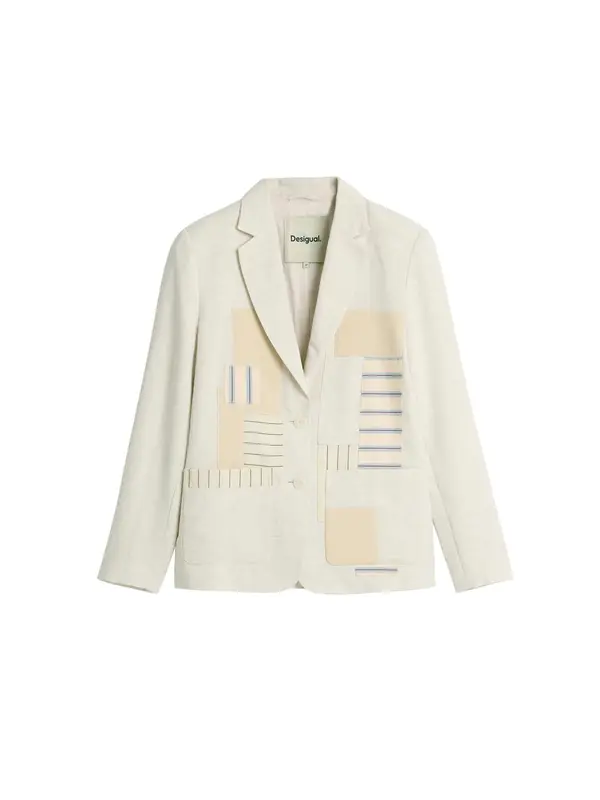 Desigual Desigual Blazer  bež / svetlo modra / črna / off-bela