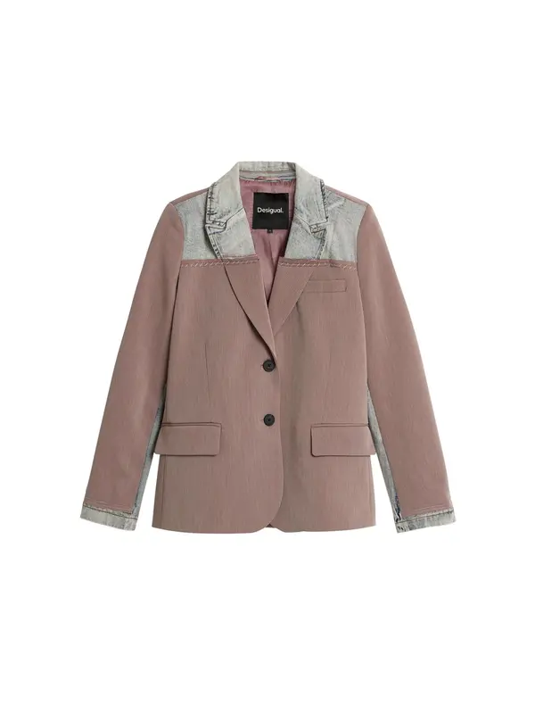 Desigual Desigual Blazer  moder denim / svetlo rdeča