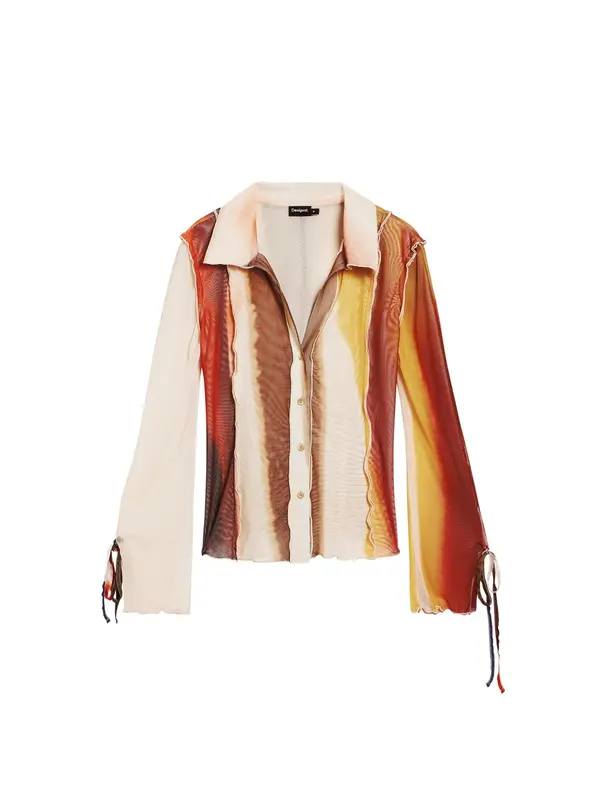 Desigual Desigual Bluza 'M. Christian Lacroix'  rjava / konjak / gorčica / volneno bela