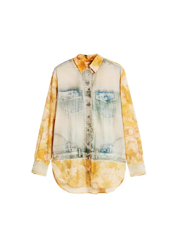 Desigual Desigual Bluza  modra / svetlo modra / kari / off-bela