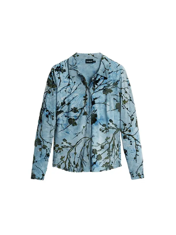 Desigual Desigual Bluza  modra / temno zelena / črna