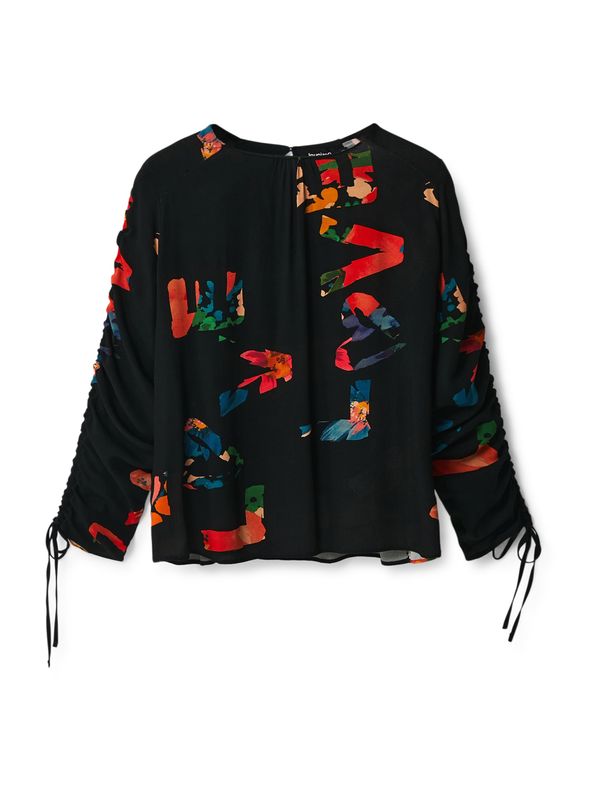 Desigual Desigual Bluza  modra / zelena / rdeča / črna