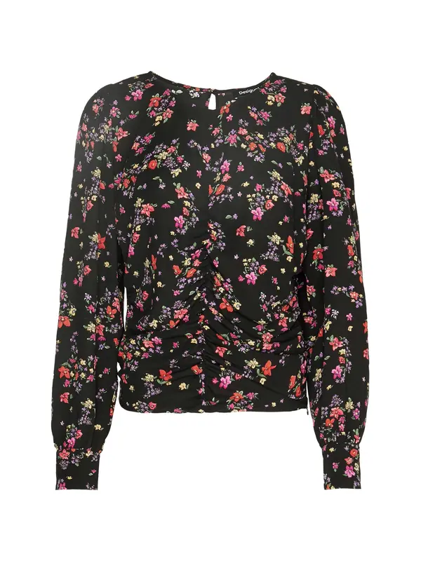 Desigual Desigual Bluza 'PETER'  zelena / lila / rdeča / črna