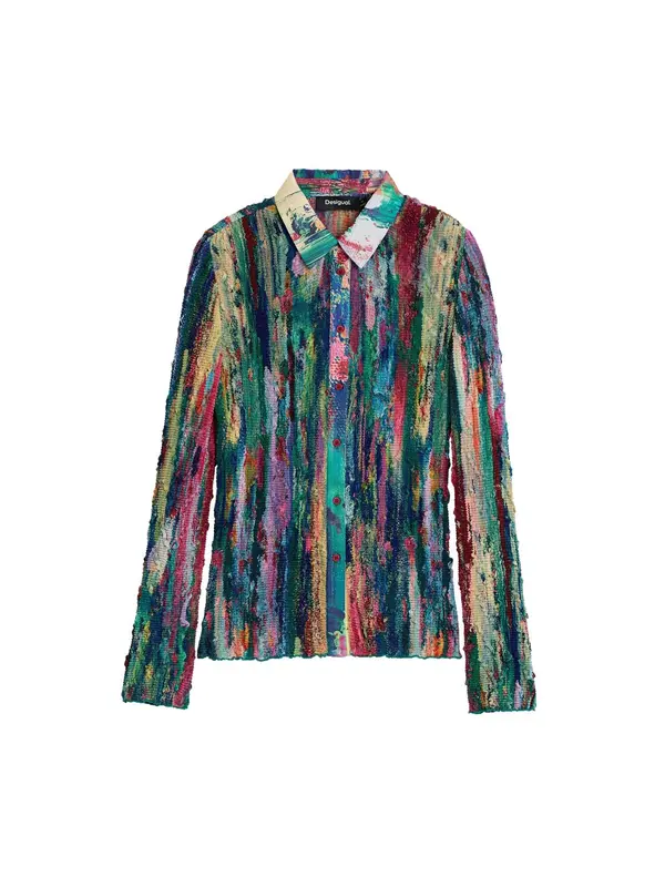 Desigual Desigual Bluza  petrol / jelka / korala / fuksija