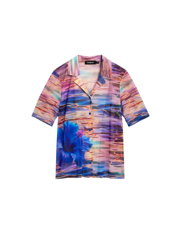 Desigual Desigual Bluza 'Water Flower'  turkizna / kraljevo modra / lila / oranžna