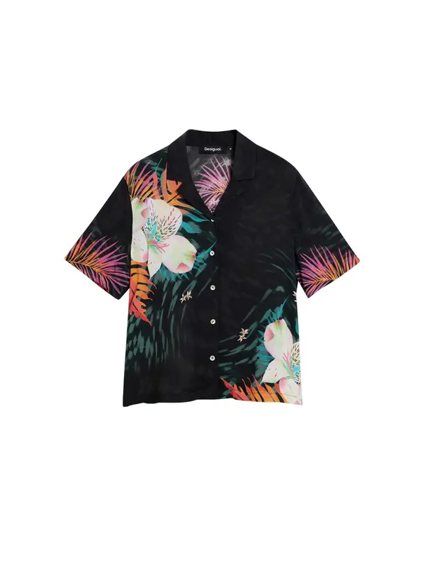 Desigual Desigual Bluza  zelena / oranžna / črna / bela