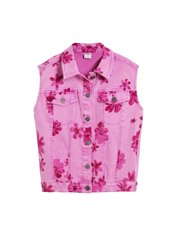 Desigual Desigual Brezrokavnik  roza / rdeče vijolična