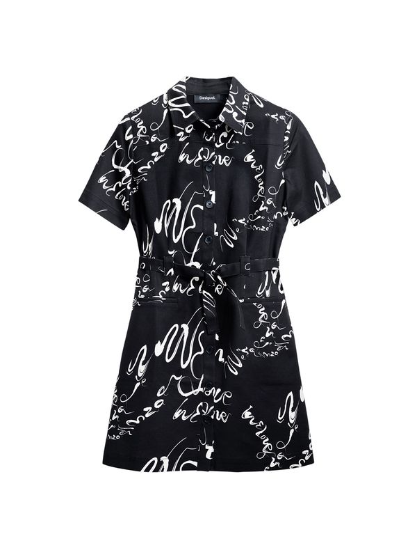 Desigual Desigual Dolga srajca  črna / bela