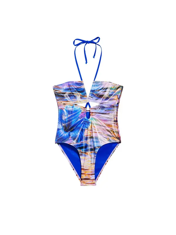 Desigual Desigual Enodelne kopalke  kraljevo modra / lila / oranžna / črna
