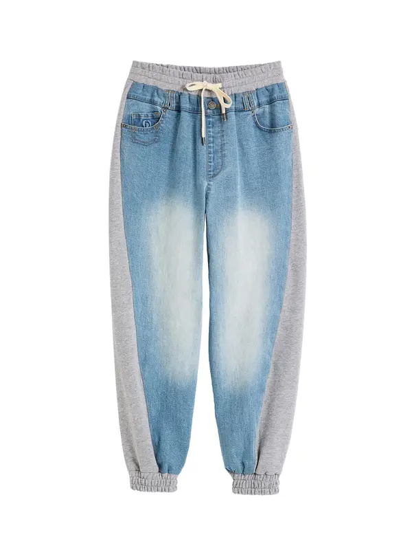 Desigual Desigual Hlače  moder denim / pegasto siva