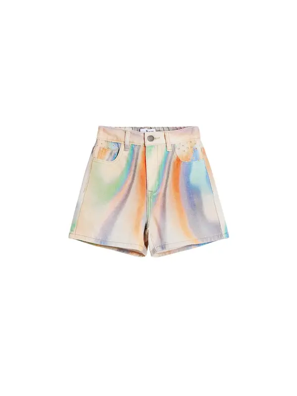 Desigual Desigual Hlače 'Rainbow'  bež / modra / zelena / oranžna