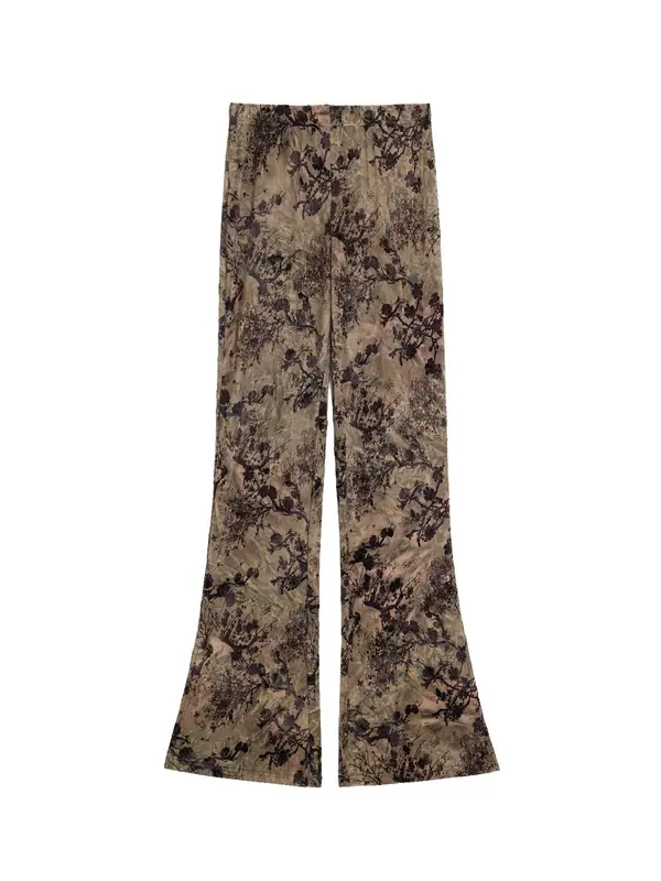 Desigual Desigual Hlače  rjava / črna